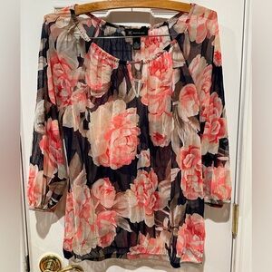 INC Floral Tunic, Size Lg
